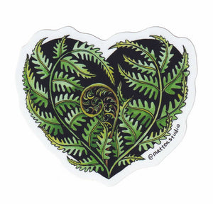 Fern Heart Sticker