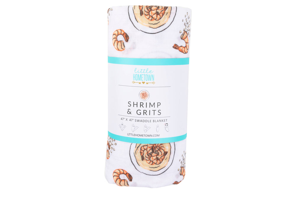 Shrimp 'n' Grits Baby Swaddle Blanket (Unisex)