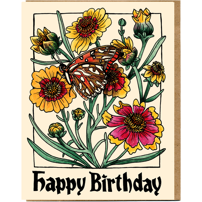 
            
                Load image into Gallery viewer, Happy Birthday Flowers Card
            
        