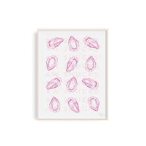 
            
                Load image into Gallery viewer, Pink Aw Shucks - Oyster Art Print
            
        