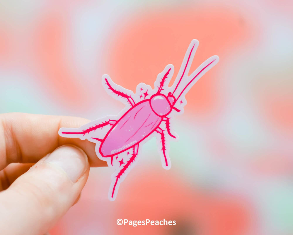 Pink Cockroach Sticker