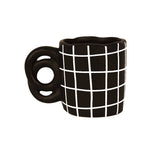 Black Grid Mug