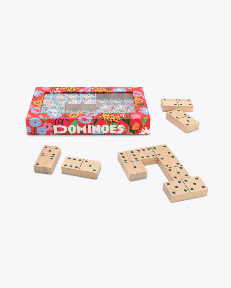 Floral Dominoes Game Set