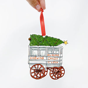 Roman Candy Cart Christmas Tree Ornament