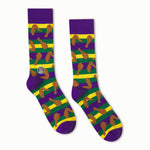 Mardi Gras Fried Chicken Socks