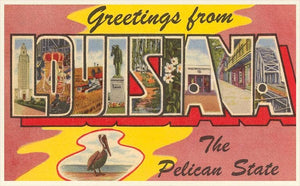 Greetings from Louisiana - The Pelican State Postcard