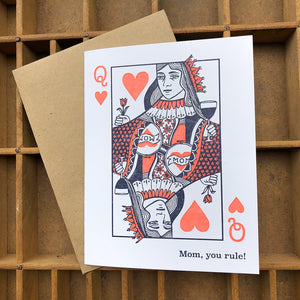Queen of Hearts Mom Card