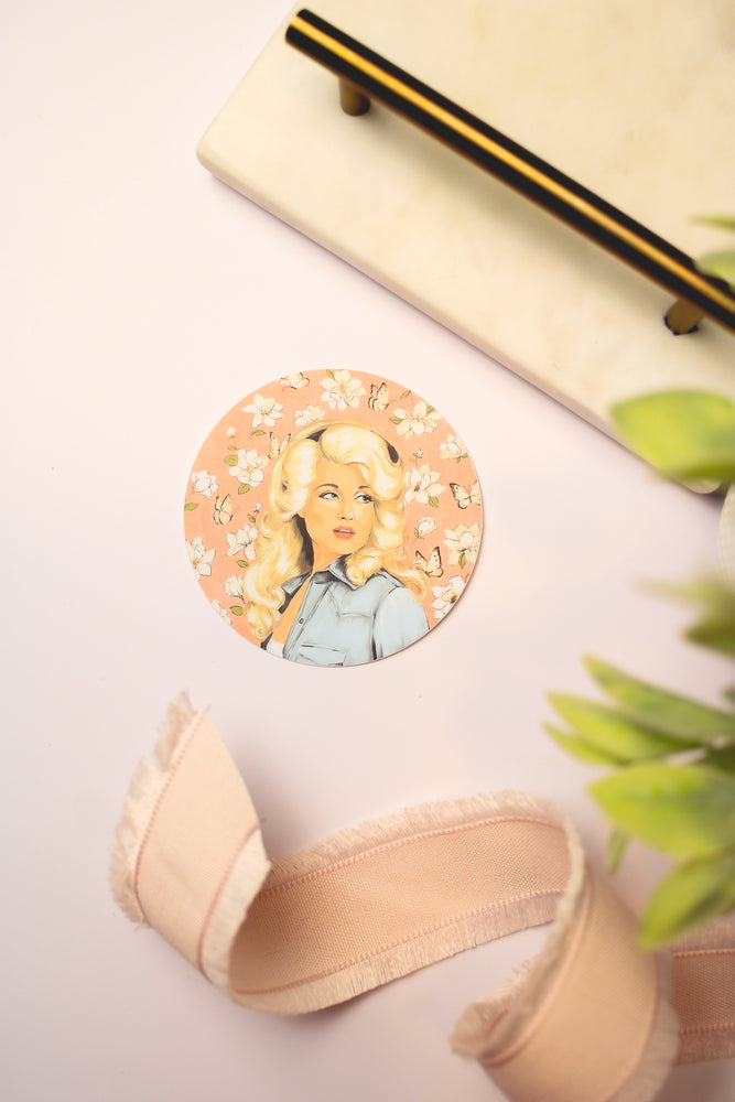 
            
                Load image into Gallery viewer, Dolly Parton Pink Sticker
            
        