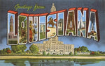 Greetings from Louisiana Postcard