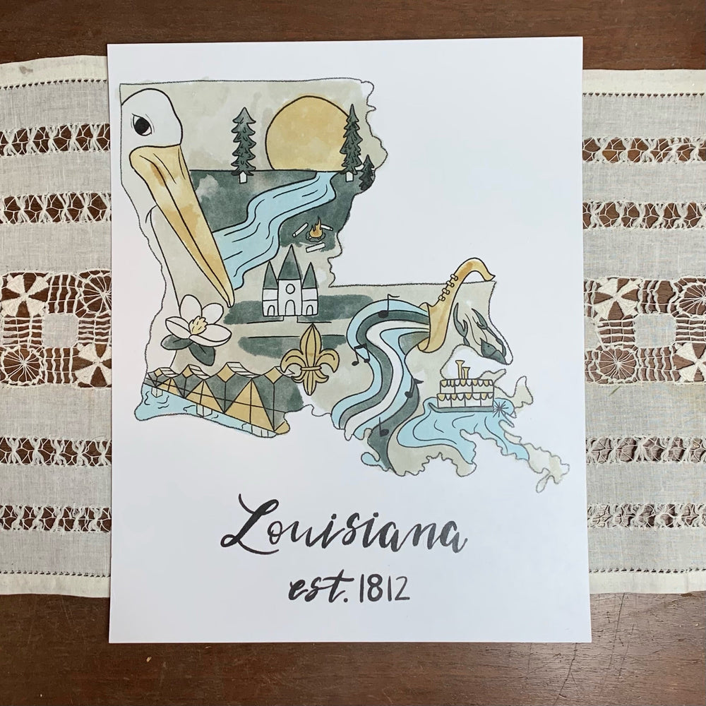 The Pelican State Print - 11x14